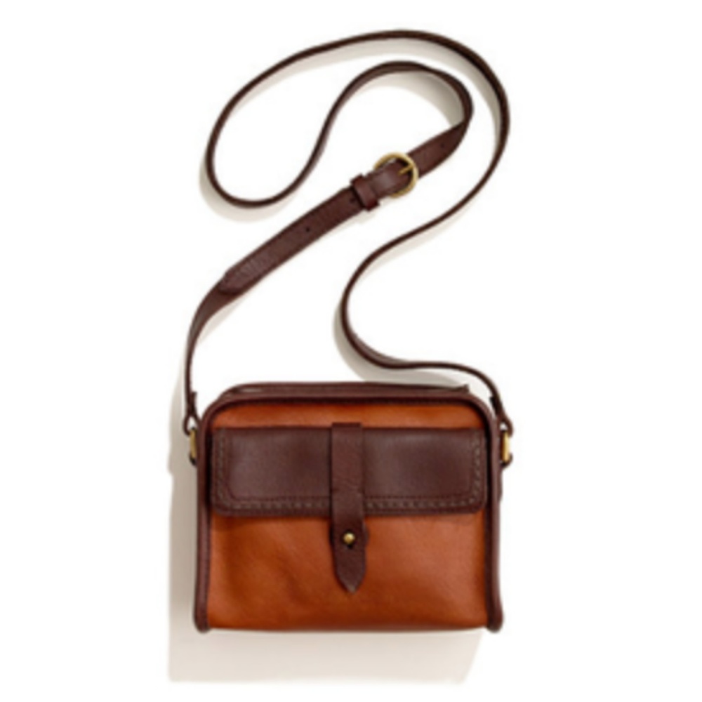Madewell camera style purse brown leather strap